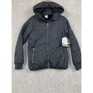 Black Quilted Hooded Jacket- NWT